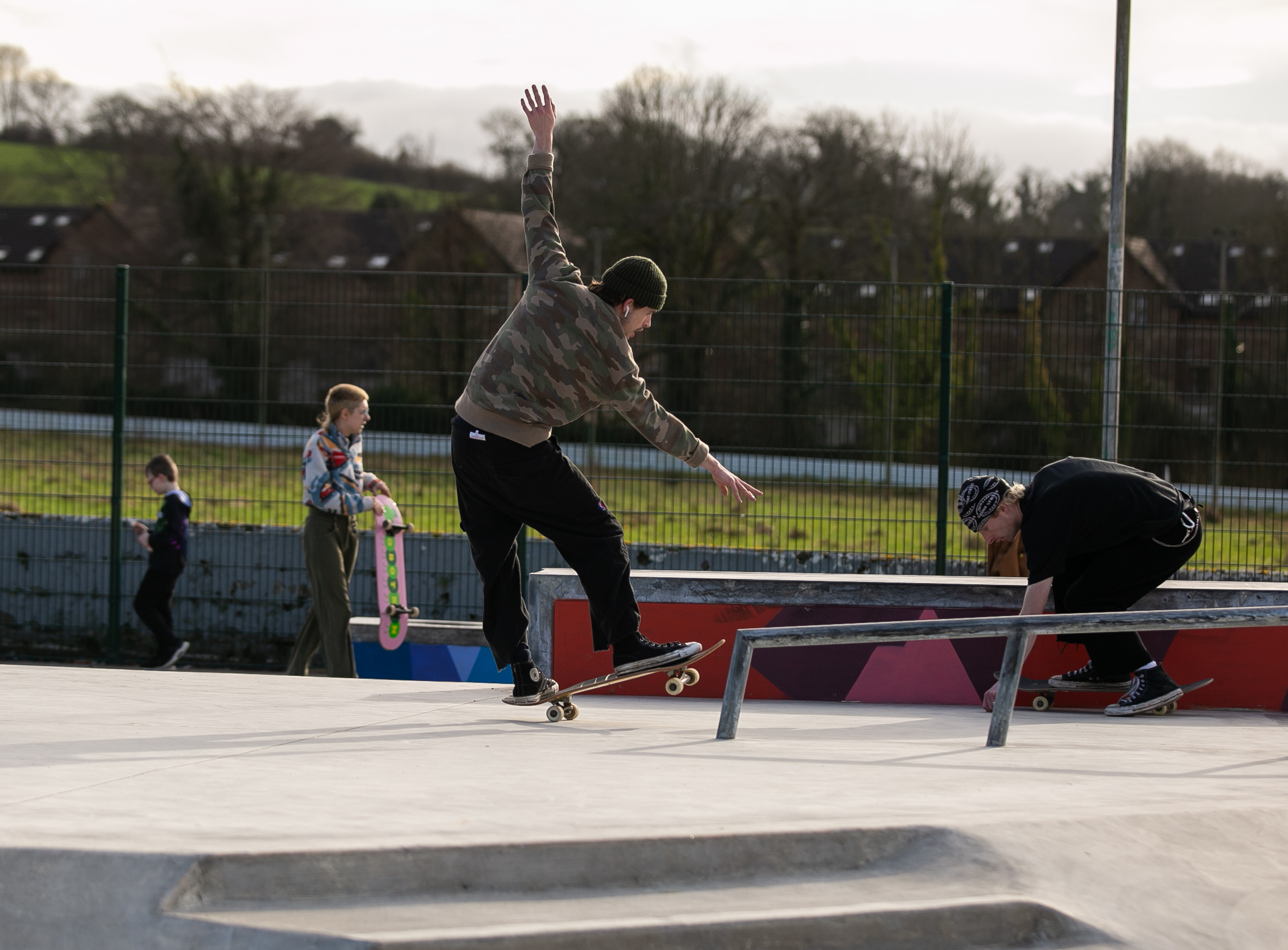 Man skateboarding