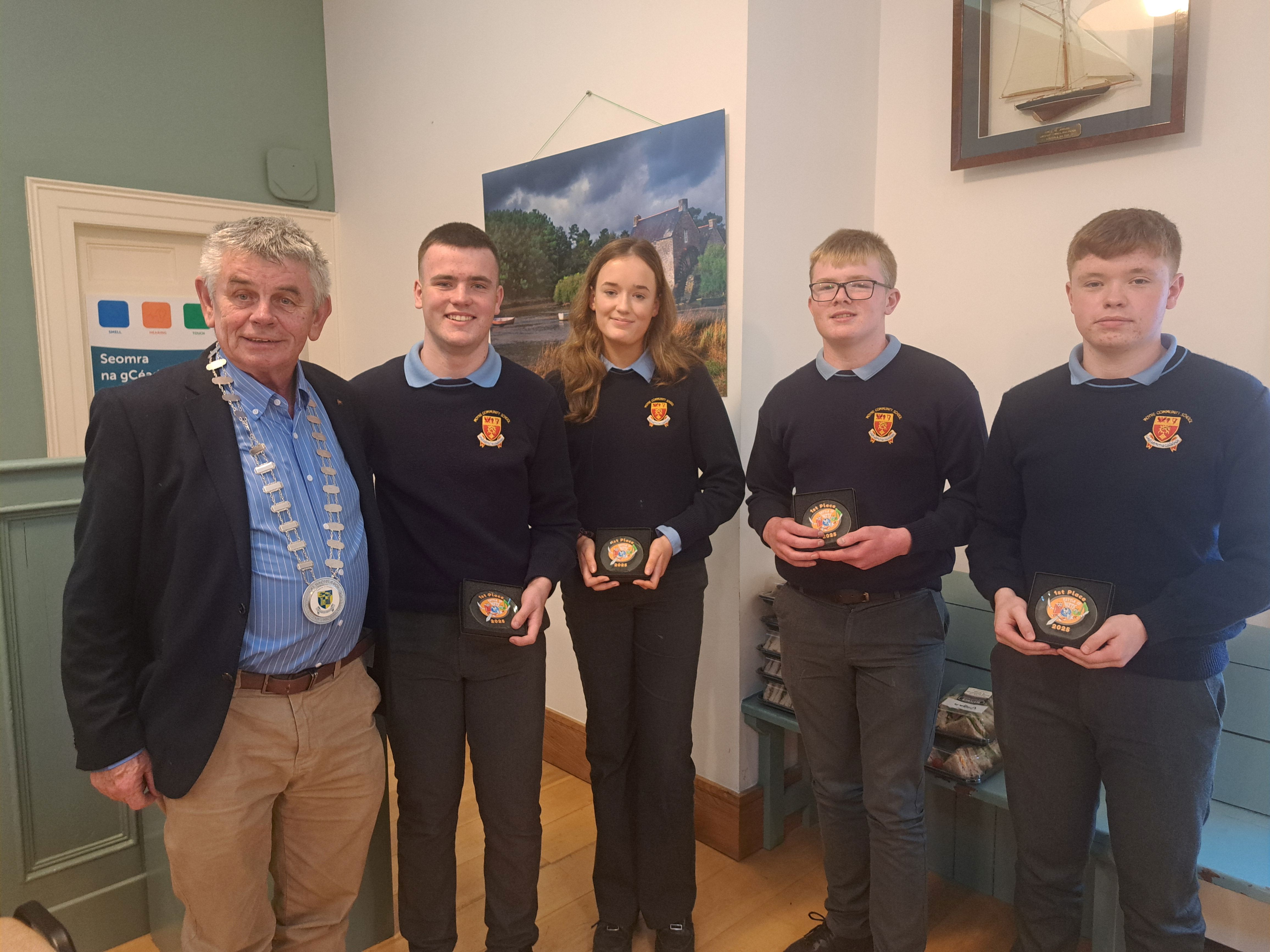 Cllr-Martin-Skelly-and-Moyne-CS,-1st-placed-team Cllr-Martin-Skelly-and-Moyne-CS,-1st-placed-team